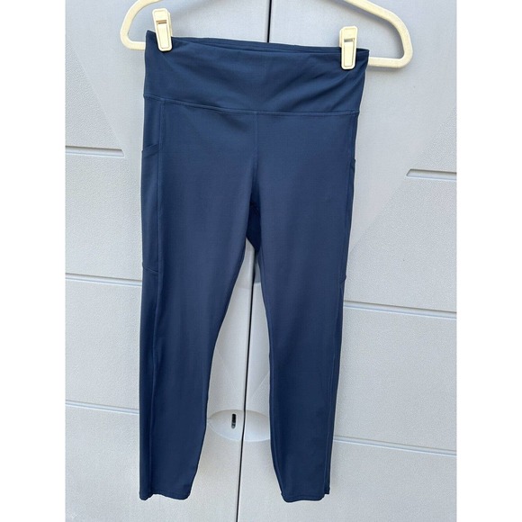 Vuori Women Ink Stride Performance Leggings 7/8 Length Stretch Side Pockets Sz S - Picture 4 of 11